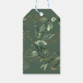 Goud botanische Eucalyptus Elegant Greenery Moss Cadeaulabel (Achterkant)