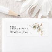 Goud botanische Eucalyptus Elegant Greenery Moss Etiket (Insitu)