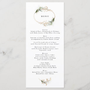 Goud botanische Eucalyptus Elegant Greenery Moss Menu