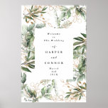 Goud botanische Eucalyptus Elegant Greenery Moss Poster<br><div class="desc">Pampas droogde gras Tropisch Oerwoud Floral Wedding Sign,  Wedding Poster. #pampasgras #junglebruiloft #jungleuitnodiging #coralbruilbruilbruiloft #wigdingmenu #woestijtwedding #lasvegasbruiloft #terracottabruilbruiloft #peachbruiloft #pampasweddenmenu #pampas #terracotta #koraal #peach #naturalbruiloft #driedpampas #wabisabibruil##naturebruil######Nbruil#Nbruil#########Nbruil######Nbruil##########Nbruil######################Nig##############################################wabisabibruil#################################N</div>