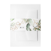 Goud botanische Eucalyptus Elegant Greenery Moss Uitnodigingen Wikkel (Voorkant Voorbeeld)