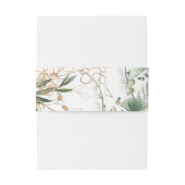 Goud botanische Eucalyptus Elegant Greenery Moss Uitnodigingen Wikkel (Achterkant Voorbeeld)