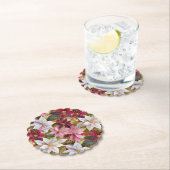 Goud Bourgogne Brons Roze Rood Wit Poinsettia Kartonnen Onderzetters (Insitu)