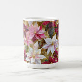 Goud Bourgogne Brons Roze Rood Wit Poinsettia Koffiemok (Center)