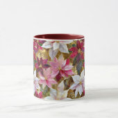 Goud Bourgogne Brons Roze Rood Wit Poinsettia Mok (Midden)