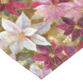 Goud Bourgogne Brons Roze Rood Wit Poinsettia Tafelkleed (Gekanteld)