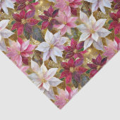 Goud Bourgogne Brons Roze Rood Wit Poinsettia Tissuepapier (Detail)