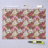 Goud Bourgogne Brons Roze Rood Wit Poinsettia Tissuepapier (Craft)