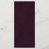 Goud Bourgogne Minimalistische kalligrafie Diner M Menu (Achterkant)