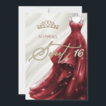 Goud Bourgogne Rood Sparkle Jurk Zoet 16 Kaart<br><div class="desc">Goud Bourgogne Rood Sparkle Jurk Prinses Zoet 16 Uitnodiging</div>