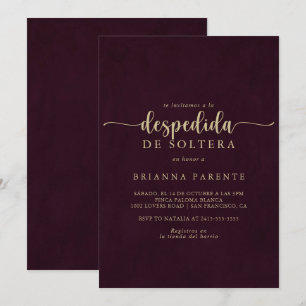 Goud Bourgogne Spaans Vrijgezellenfeest Kaart