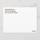 Goud Bourgogne Wijn Navy Blauw Save the Date Briefkaart (Achterkant)