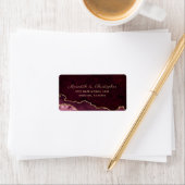 Goud Bourgondië Agaat Bruiloft Etiket (Insitu)