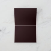 Goud Bourgondië Bloemige Bruidsbruiloft Dank Je Bedankkaart (Binnen)