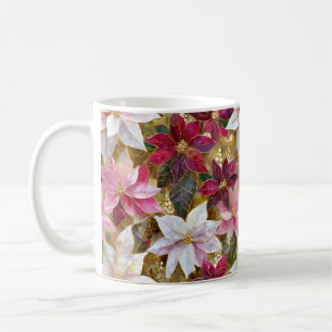 Goud Bourgondië Brons Roze Rood Wit Poinsettia Koffiemok