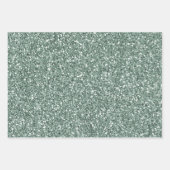 Goud Bourgondië Groen Glitter Glam Inpakpapier Vel (Voorkant 3)