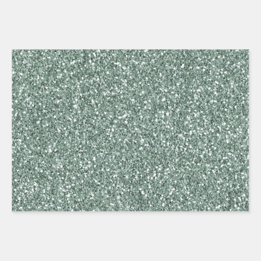Goud Bourgondië Groen Glitter Glam Inpakpapier Vel (Voorkant 3)