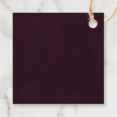 Goud Bourgondische kalligrafie bruiloft Bedankjes Labels (Achterkant)