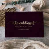 Goud Bourgondische kalligrafie bruiloft gastenboek