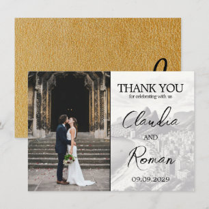 Goud Brazilië Paspoort Bedankkaart