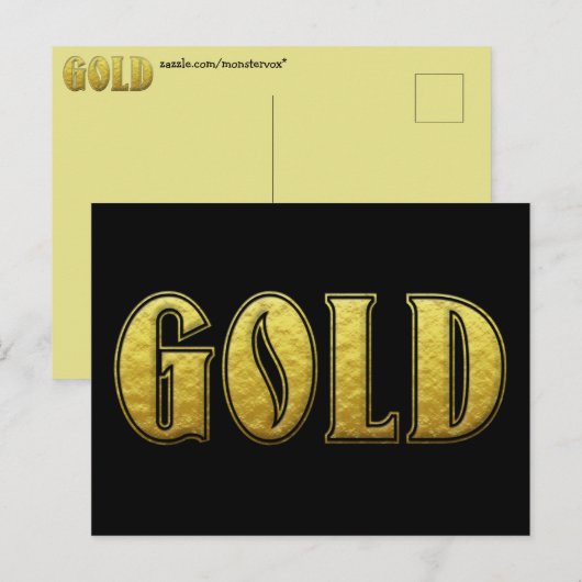 Goud Briefkaart (Voorkant / Achterkant)