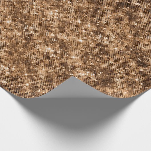 Goud Brons Confetti Glitter Cadeaupapier (Hoek)
