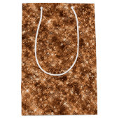 Goud Brons Confetti Glitter Medium Cadeauzakje (Voorkant)