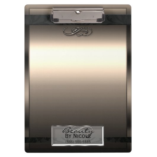 Goud Brons Glans Elegant Chic Glam Persoonlijk Klembord (Voorkant)