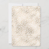 Goud Brons Leopard Print Baby shower Kaart (Achterkant)