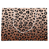 Goud Brons Luipaard Print Ombre Groot Cadeauzakje (Voorkant)