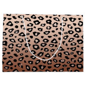 Goud Brons Luipaard Print Ombre Groot Cadeauzakje (Achterkant)