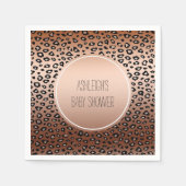 Goud Brons Luipaard Print Ombre Servetten (Voorkant)