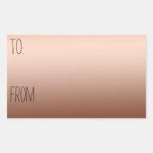 Goud Brons Ombre Cadeau Label (Voorkant)