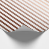 Goud Brons Ombre Strepen Bruiloft Cadeaupapier (Hoek)