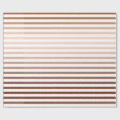 Goud Brons Ombre Strepen Bruiloft Cadeaupapier (Vlak)