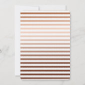 Goud Brons Ombre Strepen Bruiloft Kaart (Achterkant)