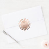 Goud Brons Ombre Strepen Ronde Sticker (Envelop)