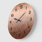 Goud Brons Ombre Tijger Print Grote Klok (Hoek)