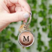 Goud Brons Ombre Tijger Print monogram Sleutelhanger (Hand)