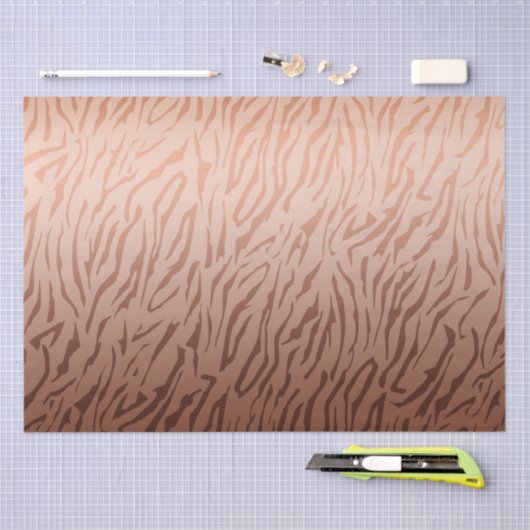 Goud Brons Ombre Tijger Print Tissuepapier (Craft)