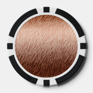 Goud Brons Ombre Tijgerprint Pokerchips