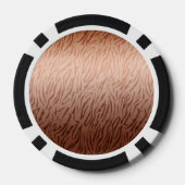 Goud Brons Ombre Tijgerprint Pokerchips (Achterkant)