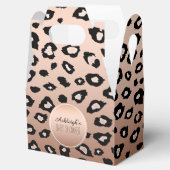 Goud Brons Zwart Luipaard Print Ombre Bedankdoosjes (Geopend)