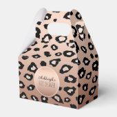 Goud Brons Zwart Luipaard Print Ombre Bedankdoosjes (Voorkant Zijde)