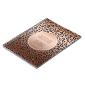 Goud Brons Zwart Luipaard Print Ombre Dankbaarheid Notitieboek (Linkerzijde)