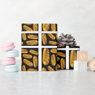 Goud brood patroon cadeaupapier