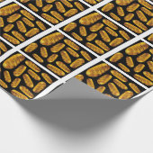 Goud brood patroon cadeaupapier (Hoek)