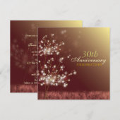 Goud & Bruin 30ste herfst bruiloft jubileumfeest Kaart (Voorkant / Achterkant)