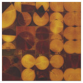 Goud & Bruin Abstract cirkelenstof Stof (Close Up)