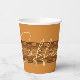 Goud bruin crème en wit papieren bekers